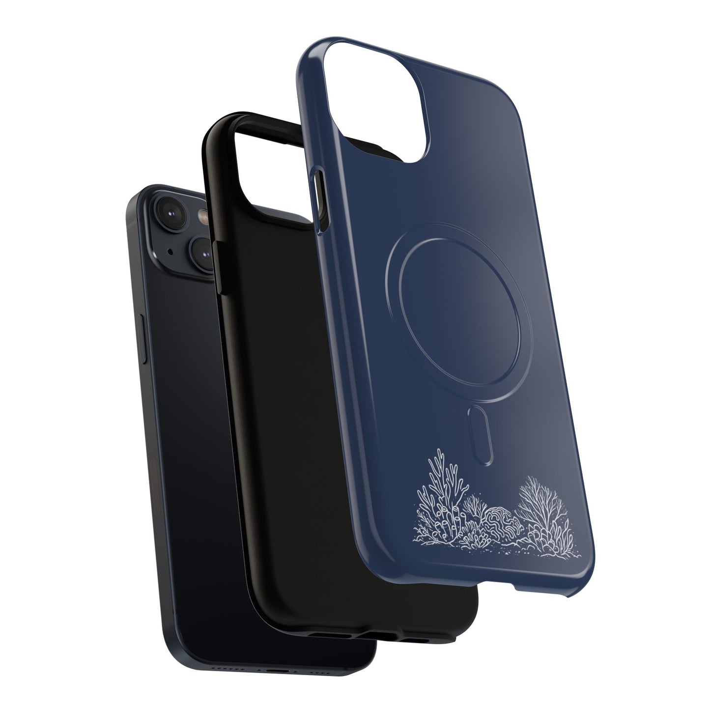 Magnetic Phone Case — Tough Slim MagSafe-Compatible Case with Coral Reef Accent