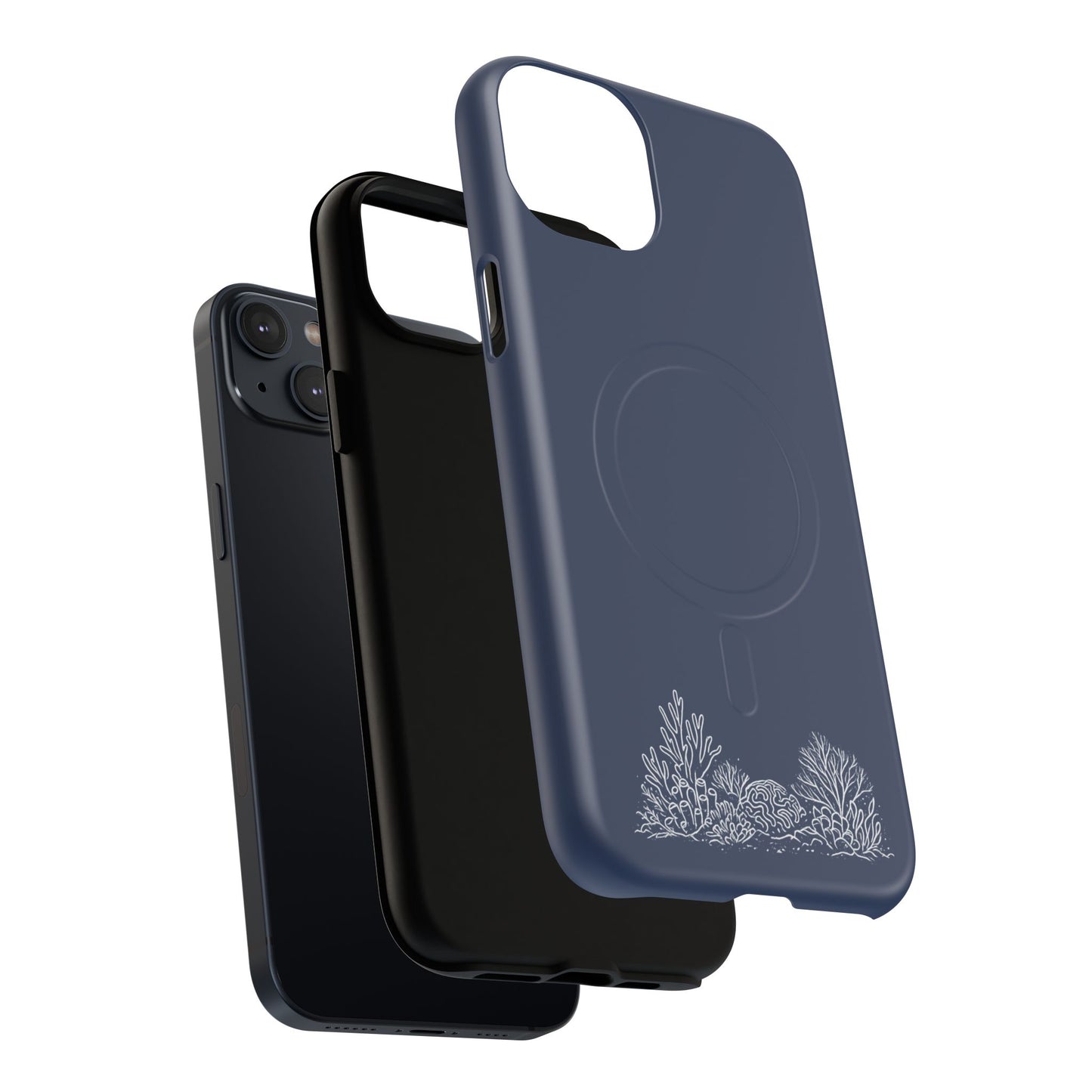 Magnetic Phone Case — Tough Slim MagSafe-Compatible Case with Coral Reef Accent
