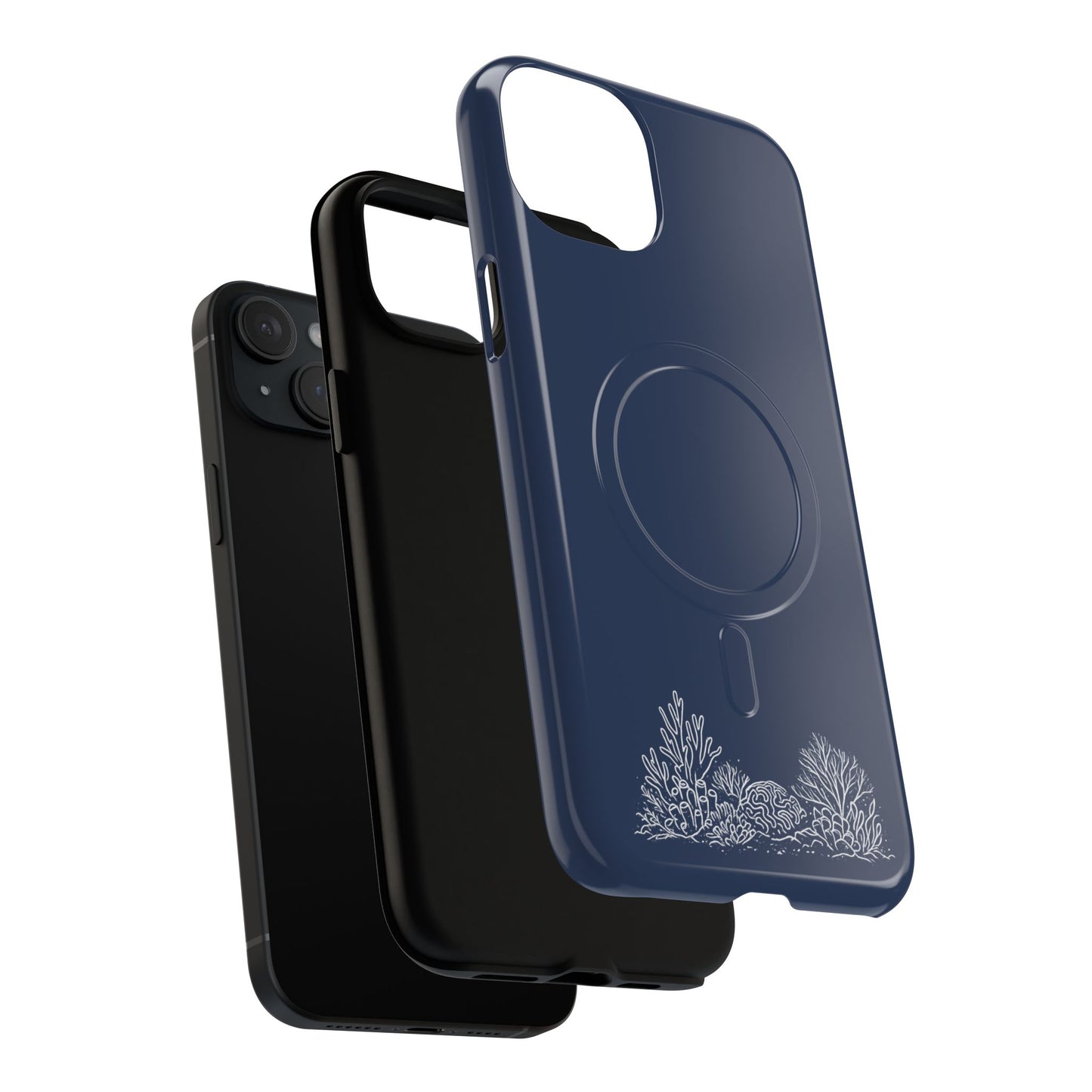Magnetic Phone Case — Tough Slim MagSafe-Compatible Case with Coral Reef Accent