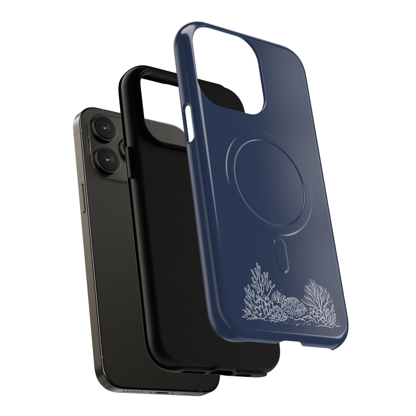 Magnetic Phone Case — Tough Slim MagSafe-Compatible Case with Coral Reef Accent
