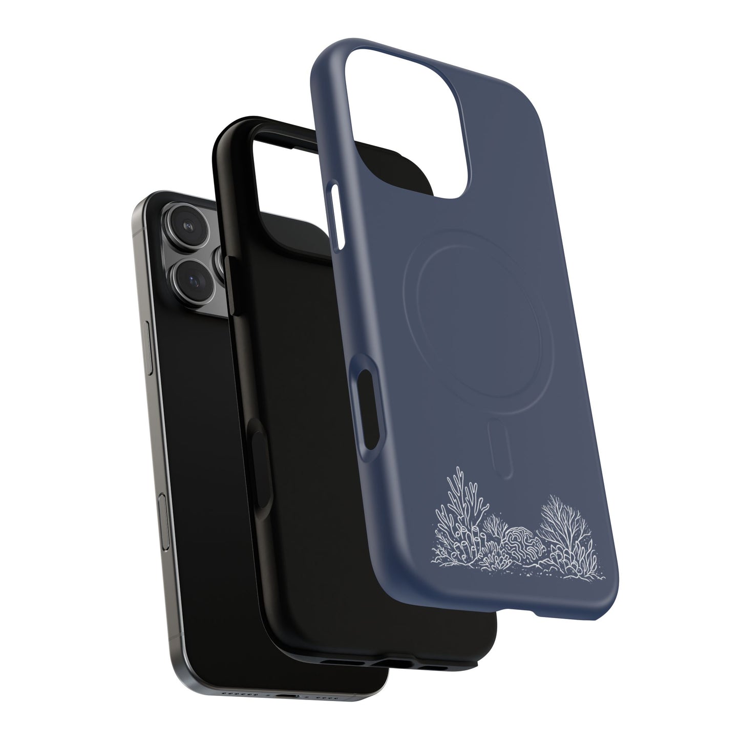 Magnetic Phone Case — Tough Slim MagSafe-Compatible Case with Coral Reef Accent