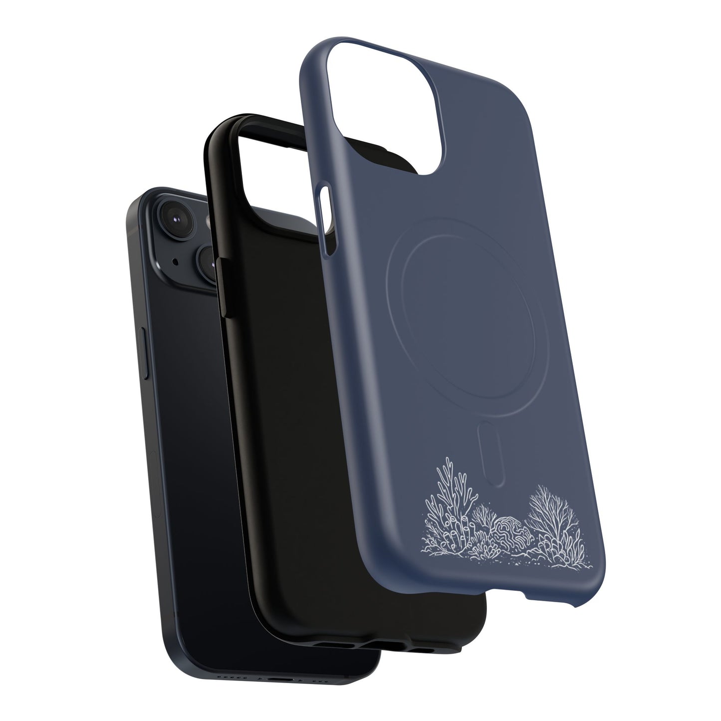 Magnetic Phone Case — Tough Slim MagSafe-Compatible Case with Coral Reef Accent