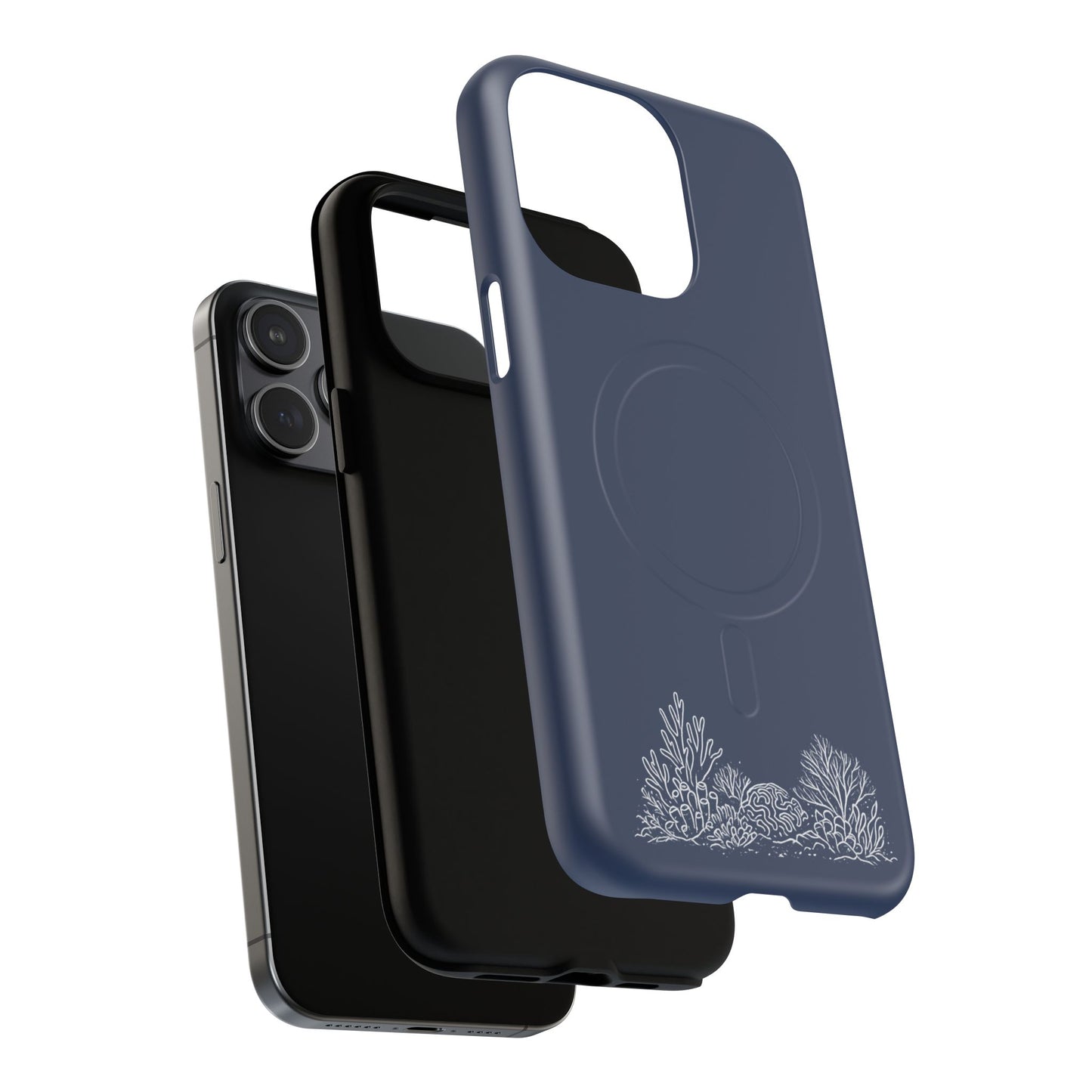 Magnetic Phone Case — Tough Slim MagSafe-Compatible Case with Coral Reef Accent