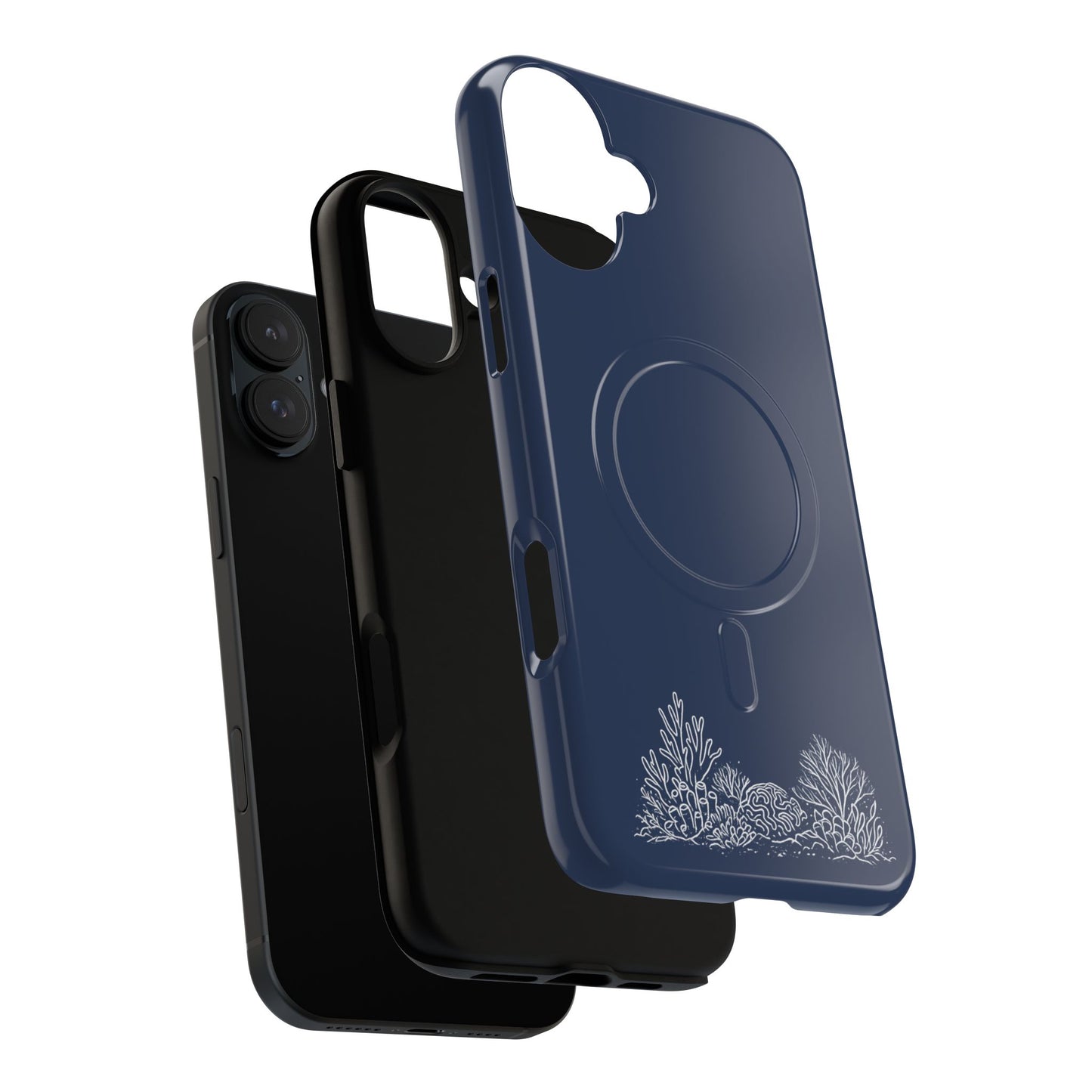 Magnetic Phone Case — Tough Slim MagSafe-Compatible Case with Coral Reef Accent