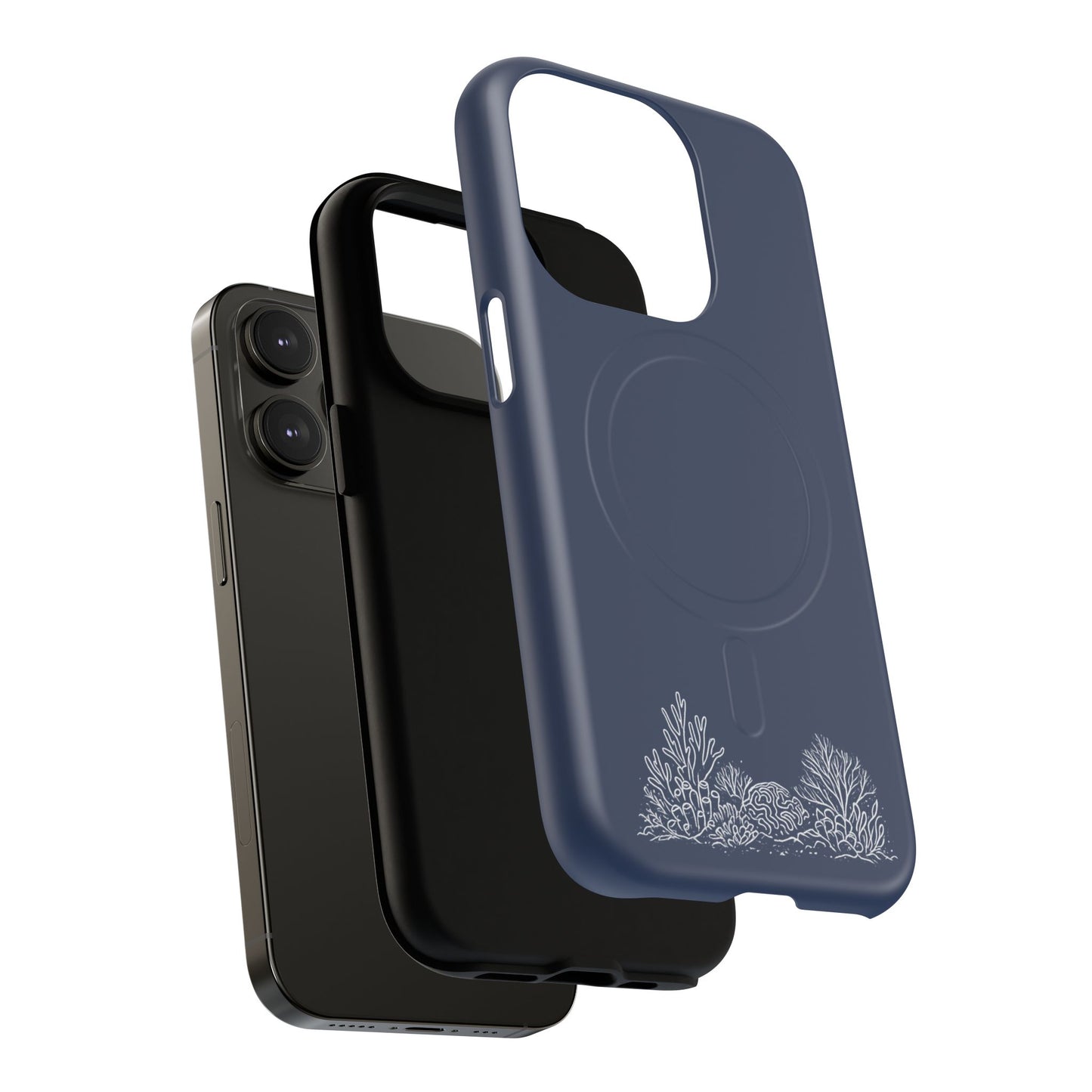 Magnetic Phone Case — Tough Slim MagSafe-Compatible Case with Coral Reef Accent
