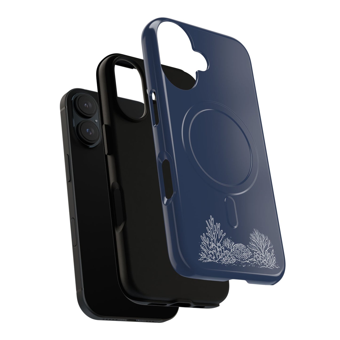 Magnetic Phone Case — Tough Slim MagSafe-Compatible Case with Coral Reef Accent